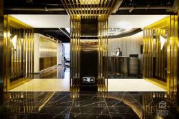 酒店前臺大廳LG木紋膜貼膜案例展示-PVC木紋膜