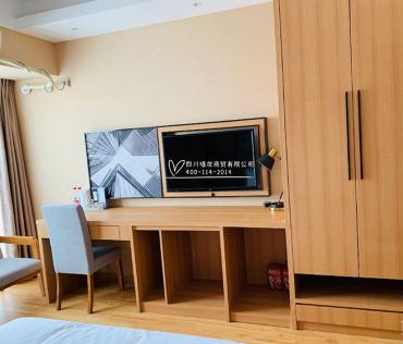 酒店家具貼木紋膜案例-PVC裝飾貼膜